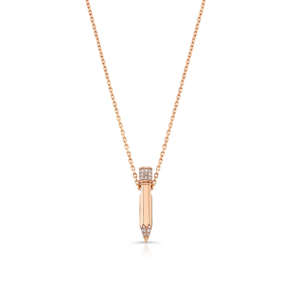 TZURI Diamond & Rose Gold Expression Necklace